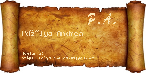 Pólya Andrea névjegykártya