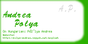 andrea polya business card